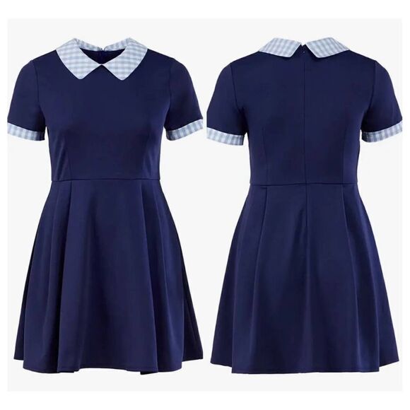 Unique Vintage Gwinnie B Gingham Collar Fit and Flare Dress Plus Size 3X - Picture 1 of 4